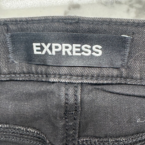 Express black straight mid rise sequin glitter jean mini skirt size 6 NWT - Picture 3 of 4